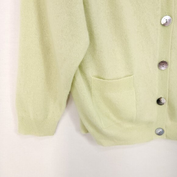 Crush Cashmere Cashmere Cardigan Size 1 Button Front Canggu Fine-Knit Pockets - Picture 8 of 14